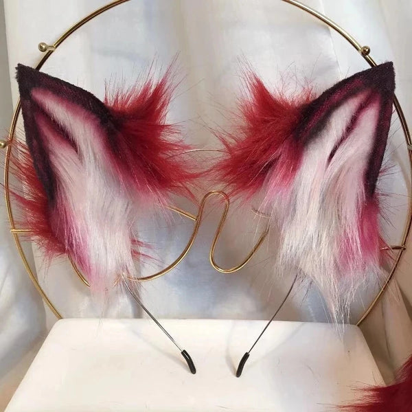 Cosplay Anime Beast Ear Beast Tail Wolf Ear Cat