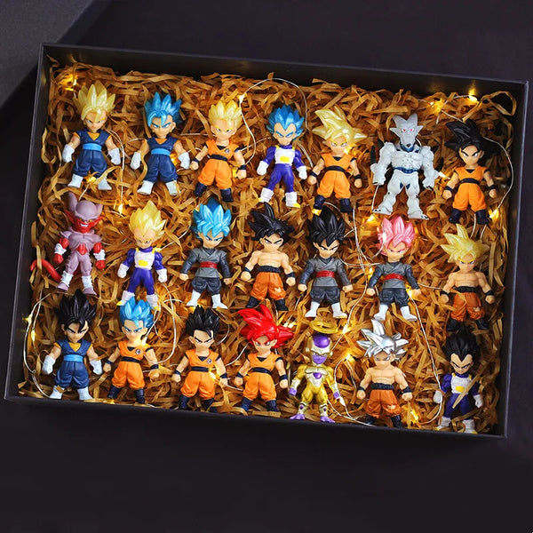 Action figure Dragon Ball Z kits com peças variadas.