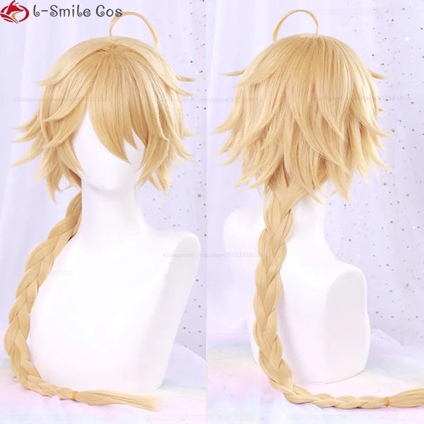 Wig para cosplay Genshin Impact Aether.