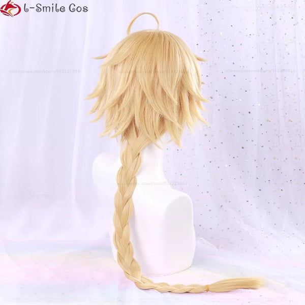 Wig para cosplay Genshin Impact Aether.