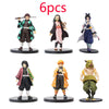 Figure Anime Demon Slayer Kimetsu no Yaiba 6 peças.