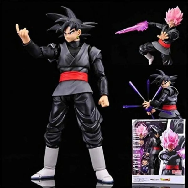 Action figure Goku Black dragon ball z 14cm colecionável