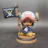 Figure Anime one piece Chopper com bandeira 9cm colecionável.