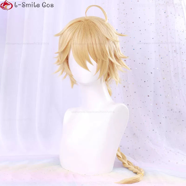 Wig para cosplay Genshin Impact Aether.